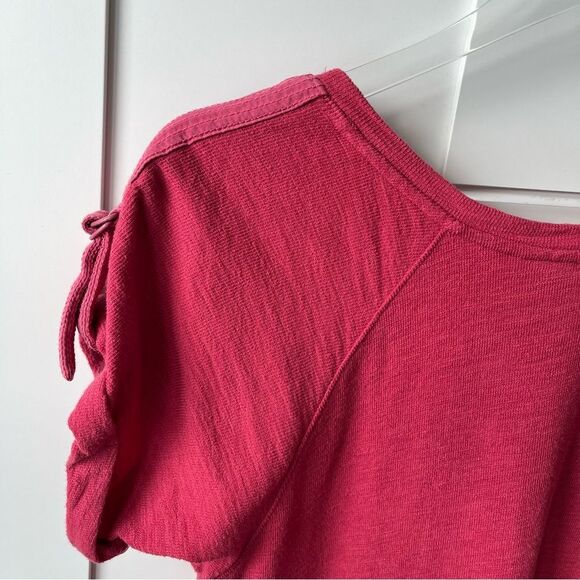 Anthropologie Saturday Sunday Kathie Flounced Relaxed fit Dress Pink small - Picture 14 of 15